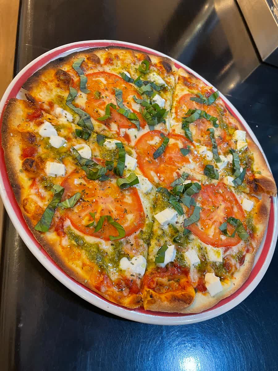 Pizza Capresto con champiñones y jamón york